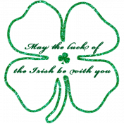 4 Leaf Clover with Word Art