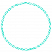 Aqua Gingham Circle