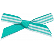 Spring Sparkle Aqua Striped Bow