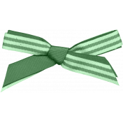 Green Striped Bow