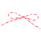 Red and White String Bow