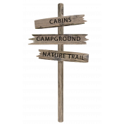 Campground Sign Post