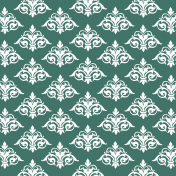 Oct 22 Green White Damask