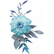 Blue floral cluster 