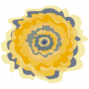 Yellow and Blue Flower