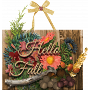 Hello Fall Plaque