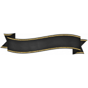 Chalkboard Ribbon Banner With Gold Glitter 01