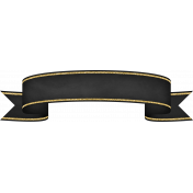 Chalkboard Ribbon Banner With Gold Glitter 03