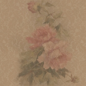 Rebel Rose Brown Damask Paper