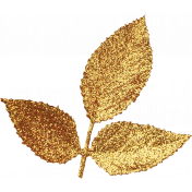 Spookalicious- Gold Glitter Leafy Branch