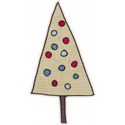 Nutcracker December BT Mini Kit- Tan Christmas Tree Sticker With Ornaments