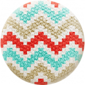 Sweater Weather- Fabric Button- Chevron Pattern