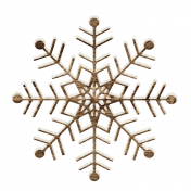 Sweater Weather- Wood Snowflake 01