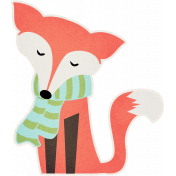 Sweater Weather- Orange Fox Sticker