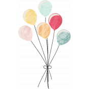 Birthday Wishes - Balloon Cluster