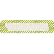 Birthday Wishes- Green Striped Tag