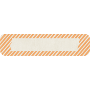 Birthday Wishes- Orange Striped Tag