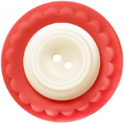 Birthday Wishes- Red and White Button