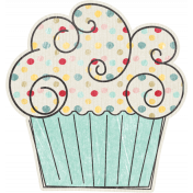 Birthday Wishes- Blue Cupcake