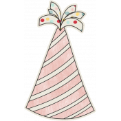 Birthday Wishes- Pink Party Hat Sticker