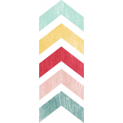 Birthday Wishes- Colorful Chevron Sticker