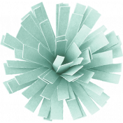 Birthday Wishes- Light Blue Frilled Paper Flower