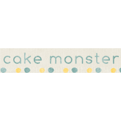 Birthday Wishes- Label- Blue Cake Monster