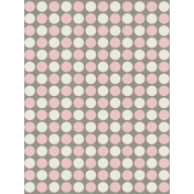 Kitty- Journal Card- Pink Polka Dots- 3 x 4
