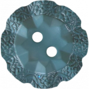 Button Mix Set 01- Ornate Blue Button- #12