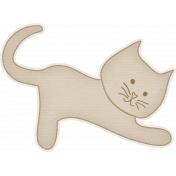 Furry Friends- Kitty- Sweet Tan Kitty Sticker