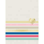 Shine- Journal Cards- Colorful Stripes With Heart