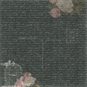 Jane- Black Writing With Roses Paper