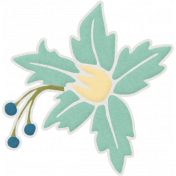 Shine- Teal Flower 01 Sticker