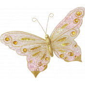 Shine- Pink & Gold Butterfly