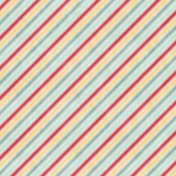 Birthday Wishes- Colorful Diagonal Stripe Paper