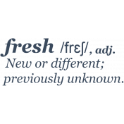 Fresh Start Elements- Word Art- Fresh Dictionary