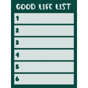 A Good Life In Pockets- January 2019 Journal Cards- Good Life List (3x4)