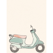 Already There Journal Card 1- Vespa w/o Basket