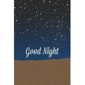 Good Day Skyline- Night Journal Card Vertical w/ Text (4x6)