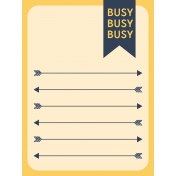 Work Day Journal Cards- Busy Busy Busy