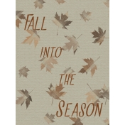 Autumn Day Journal Card- Leaves (Vertical)