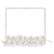 Stitched Flower Frame (with shadows)