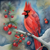 Winter Cardinal Background 1