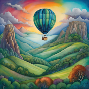 Hot Air Balloon Background