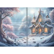 Winter Castle Junk Journal Background 1