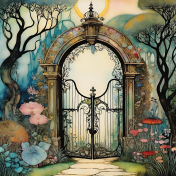 The Garden Gate Background