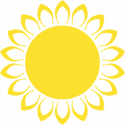 Sunflower digital stamp
