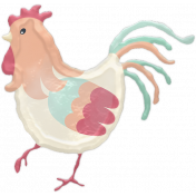 Barnyard Fun- Stamped rooster