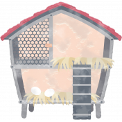 Barnyard Fun- Stamped Chicken Coop