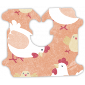 Barnyard Fun- Bread Tag- Chicken
